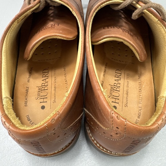 Samuel Hubbard Market Cap Brogue Shoes Mens 7 Whisky Brown Leather Dress Comfort main image 3